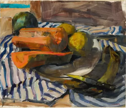 STILL LIFE WITH PAPAYA dated 2001