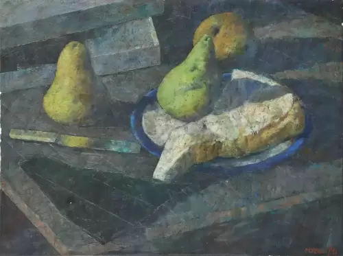 Still life with pears and cheese, 1991
