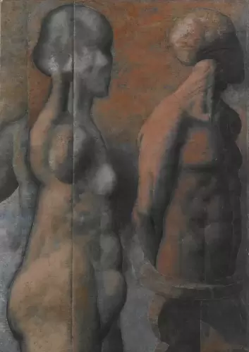ESTUDIO DE TORSOS MASCULINO Y FEMENINO (HOMENAJE A VESALIO), 1977