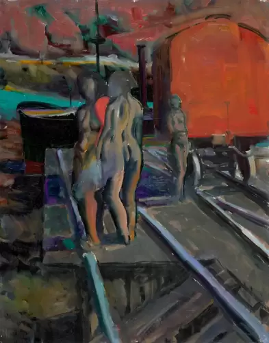 Three Nudes, dated 86