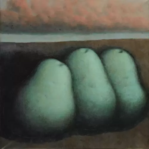 THREE PEARS IN A LANDSCAPE, 1972