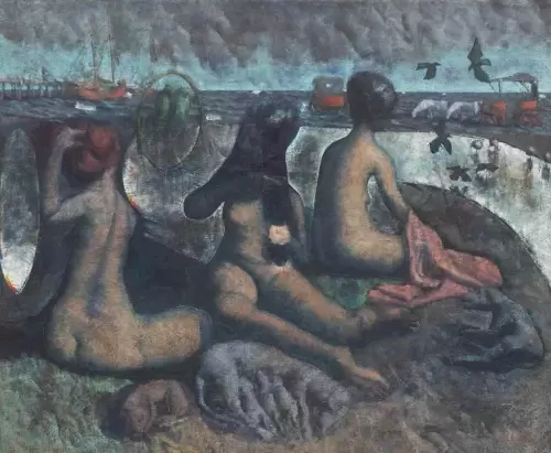 Tres mujeres en la playa, 1983