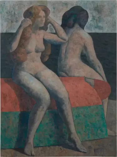 Two Seated Nudes, 1987